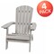 Flash Furniture Gray All-Weather Folding Adirondack Chairs, PK 4 4-JJ-C14505-GY-GG - alternate 7